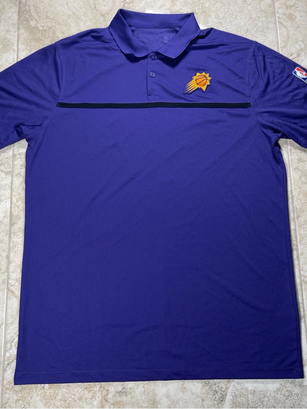 Nike Purple Phoenix Suns Polo with Embroidered Logo